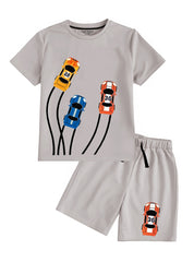 Racing Car Graphics printed Summer Set