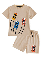 Racing Car Graphics printed Summer Set