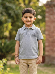 Boys Minimal Logo Polo Tee