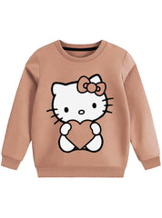 Beautiful Kitty Design Fleece Sweatshirt