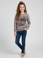 Heartwarming Loads of Love Tractor Fleece Sweatshirt For Girls