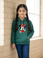 Cute Bow Girls Fleece Hoodie