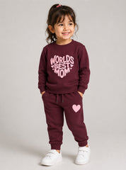 Best Mom Heart Girls Set