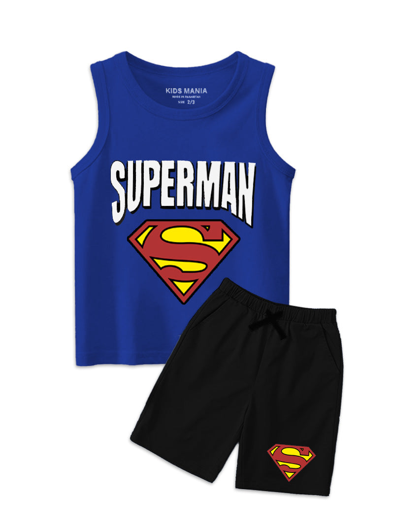 Summer-Friendly Superman Boys Sando Set
