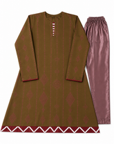 Girls Ethnic Straight Trouser Set