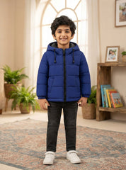 Boys Winter Puffer Blue Jacket