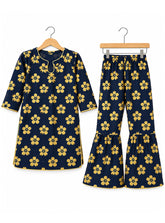 Girls 2- Piece Suit Navy Daisy Charm