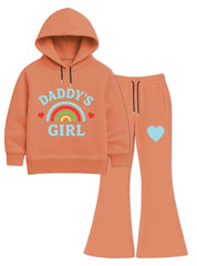 Daddy’s Girl Rainbow Hoodie & Flared Trouser Set