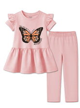 Girls Butterfly Charm Frock and Legging Set