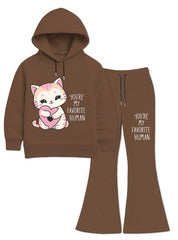 Your are My Favorite Human Flared Trouser Set For Girls