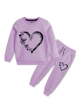 Heart Butterfly Tracksuit For Girls