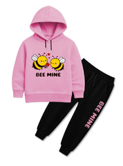 Bee Mine Sweet Bee Hoodie Tracksuit For Girls