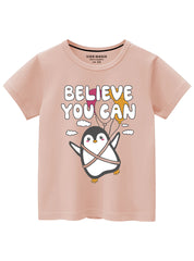 Believe You Can Breathable Cotton T-Shirt for Girls