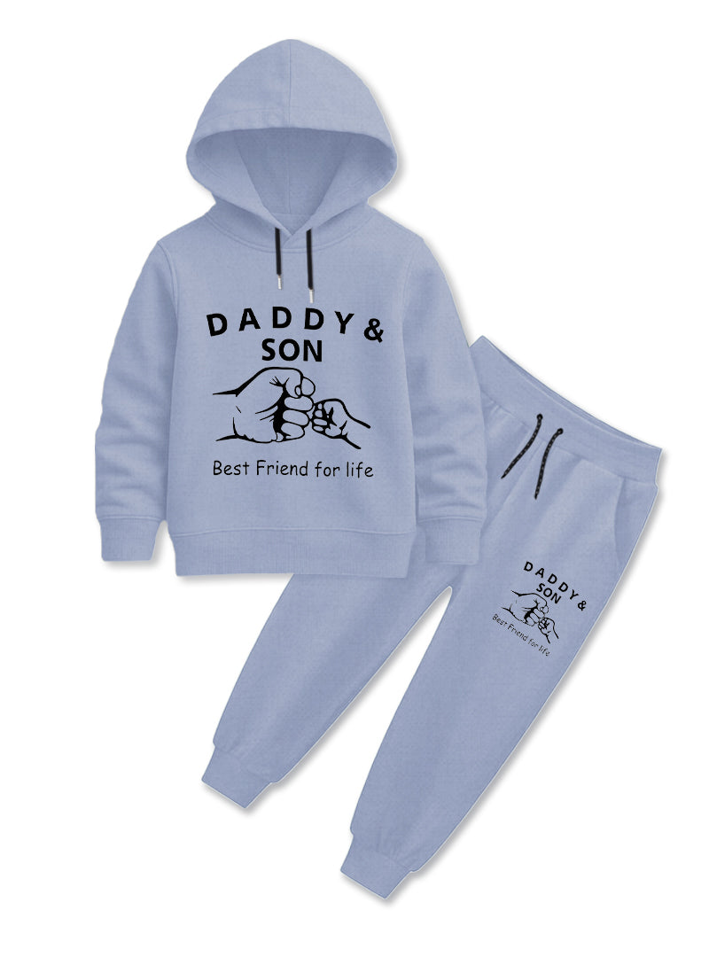Daddy and Son Winter Hoodie Set For Boys