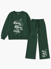 Girls Winter Set Believe Create Floral