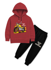 Ride into Winter Stylish Boys Hoodie Set with Enjoy the Adventure
