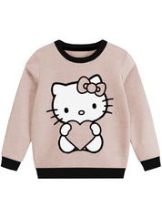 Beautiful Kitty Design Fleece Sweatshirt