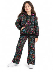 Girls Winter Hoodie Set Setids’ Twilight Bloom