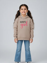 Papa's Girl Heartwarming Fleece Hoodie For Little Girls
