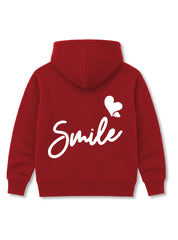 Girls Winter Hoodie Zip-Up Smile & Love