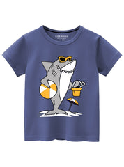 Cool Shark Print Kids T-Shirt