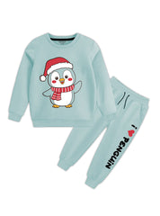 Girls Winter Set Penguin Holiday