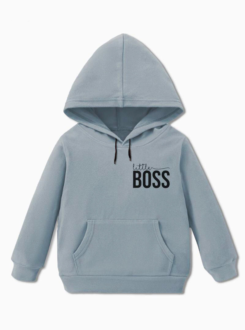 Stylish Little Boss Fleece Hoodie For Boys