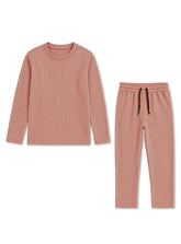 Kids Blush Ribbed Lounge Set