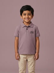 Boys Dusty Mauve Polo