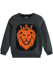 Lion Printed Winter Warm Sweatshirt