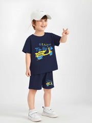 boys summer shorts set design