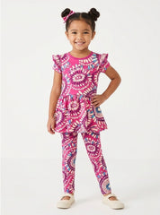 Girls Blossom Print Frock Set
