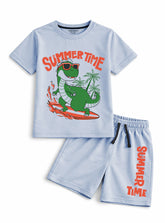 Boys Dinosaur Print T Shirt Shorts Set