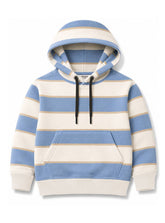 Boys Hoodie Sky Blue Contrast Stripe