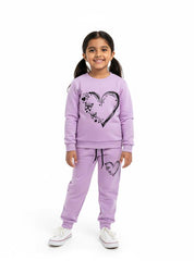 Heart Butterfly Tracksuit For Girls