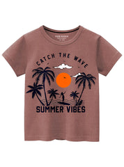 Summer Vibes Soft Cotton T-Shirt For Boys