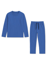 Kids Blue Ribbed Lounge Set