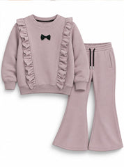 Girls Winter Set Little Blossom Mauve Ruffle