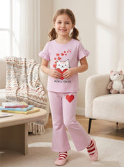 Girls Meow Love Co-Ord Set