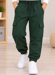 Boys Winter Cargo Trouser Green Street