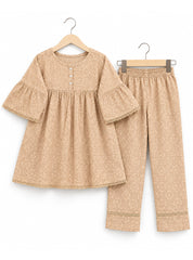 Girls 2-Piece Suit Sandstone Bloom