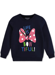 Life is a Bowtiful Trendy Fashion Warm Sweatshirt For Girls