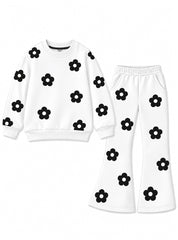 Girls Winter Set Monochrome Daisy