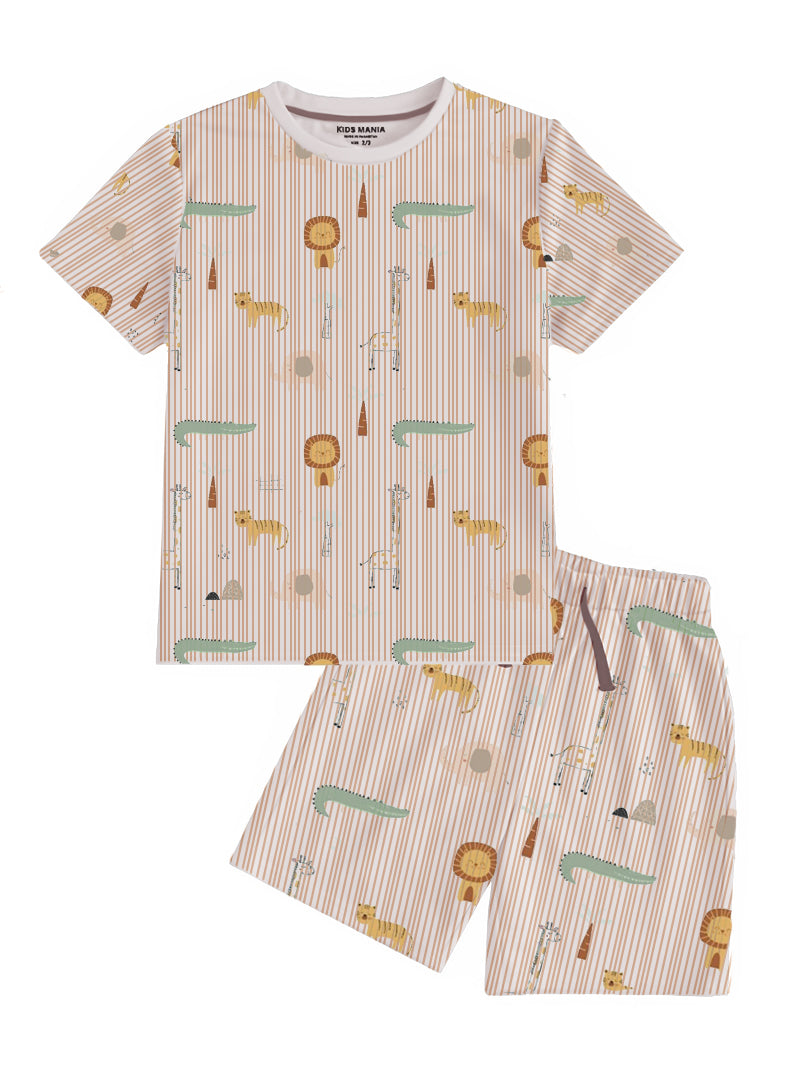 Everyday wear soft cotton shorts set for boys