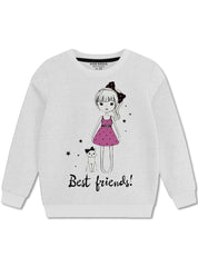 Best Friends Warm Fleece Sweatshirts For Girls