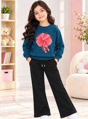 Girls Winter Set Floral Charm