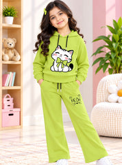 Girls Winter Hoodie Set Meow Magic
