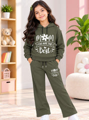 Girls Winter Hoodie Set Mom You Are The Best