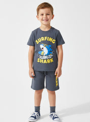Boys Surfing Shark Short Set