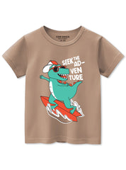 Boys Seek The Adventure Dino T-Shirt